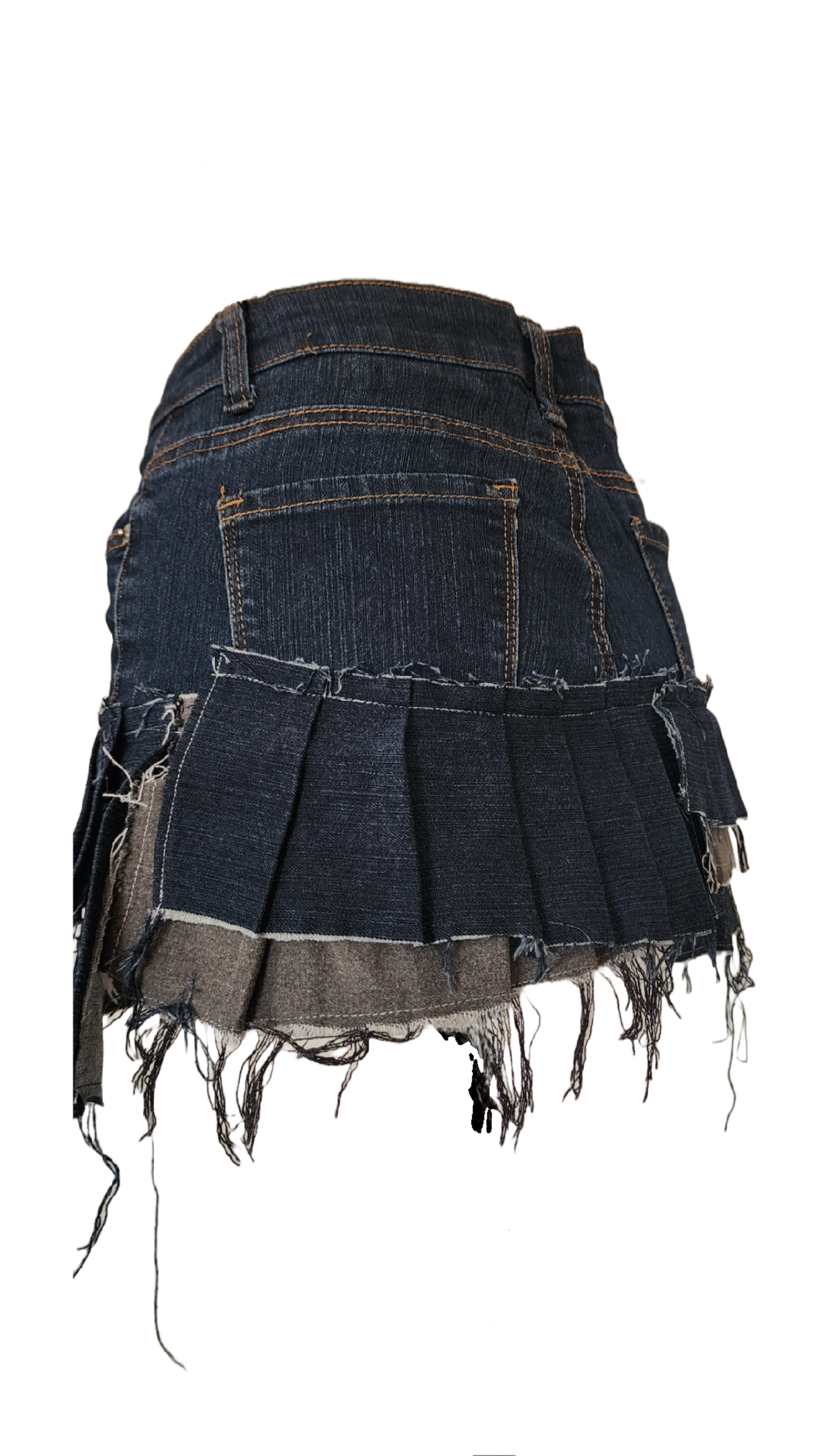 ESVA Ruffle Hem Denim Skirt