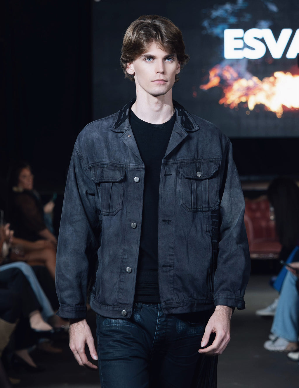 Keiran Custom Patched Dyed Denim Jacket