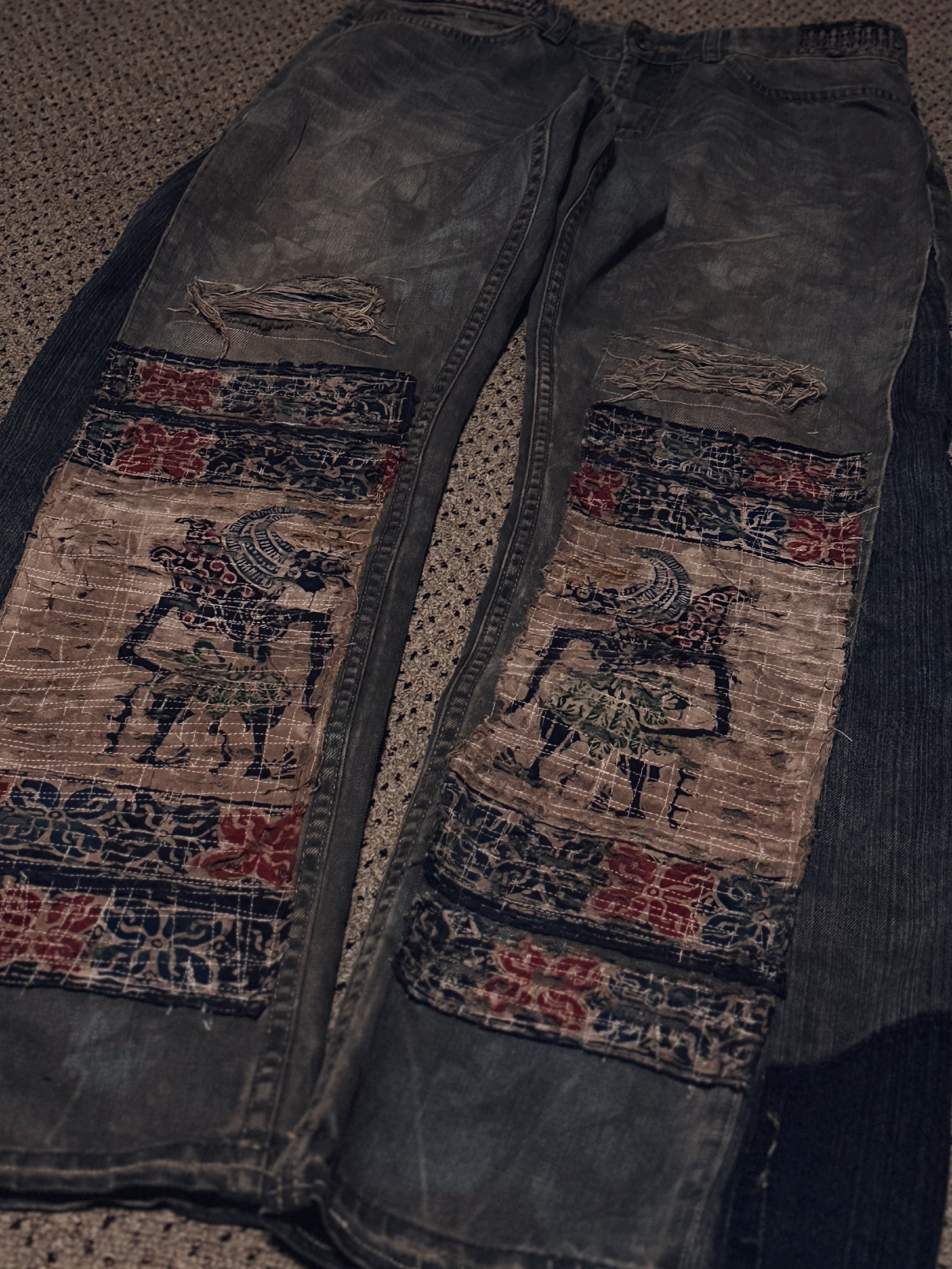 Multi-Layer Distressed Jeans