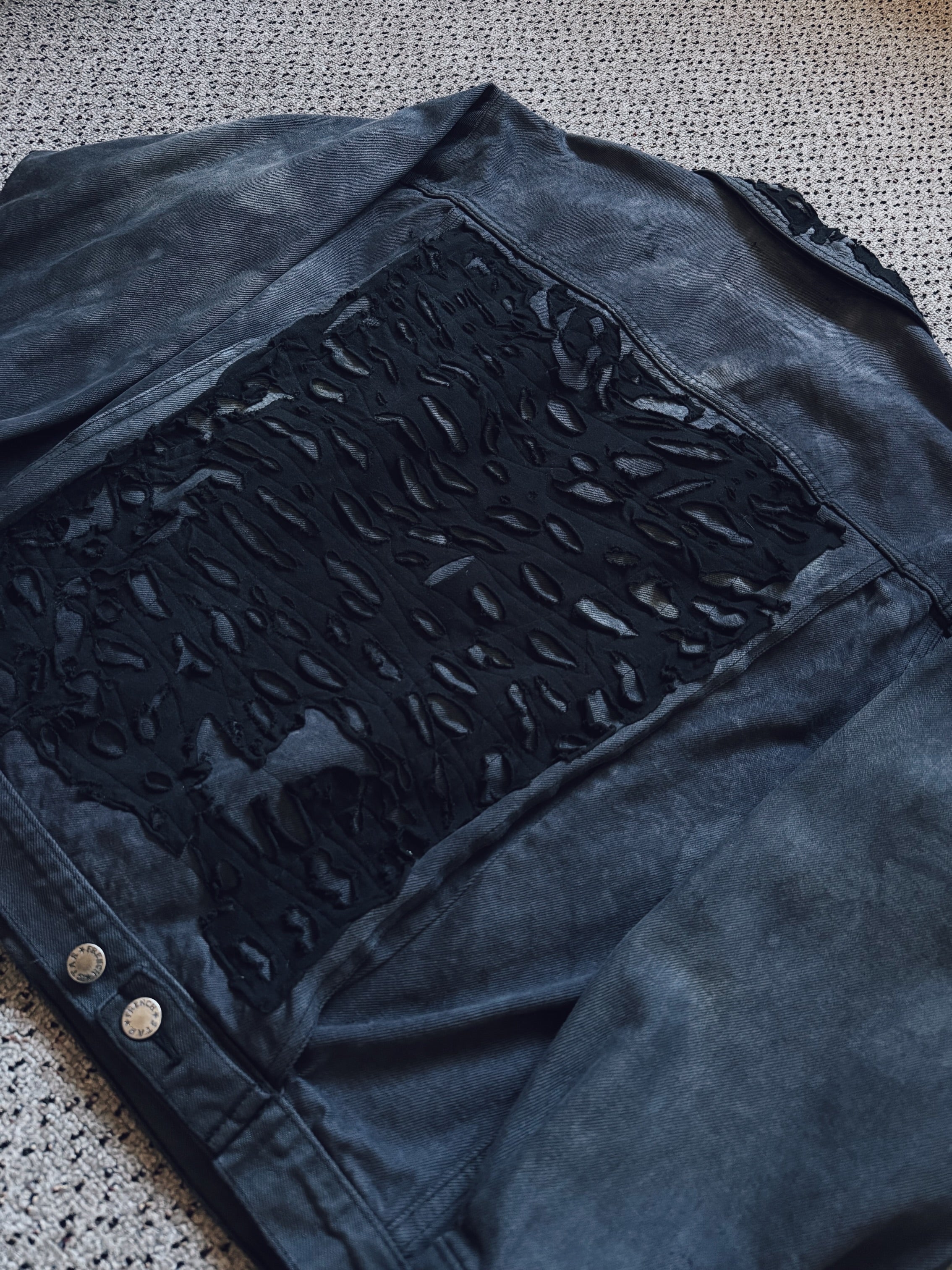 Keiran Custom Patched Dyed Denim Jacket