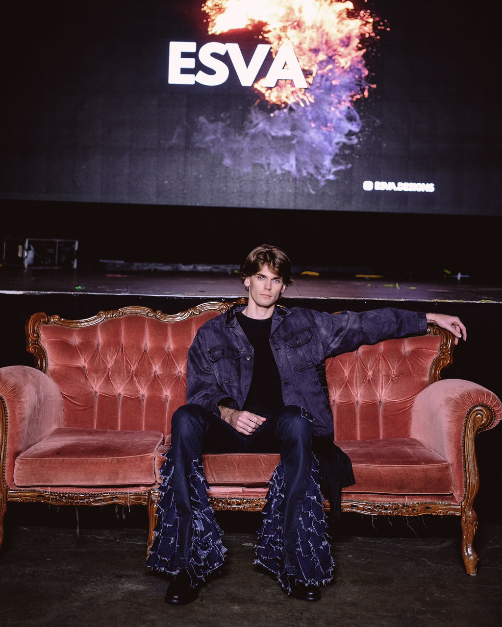 Keiran Custom Patched Dyed Denim Jacket