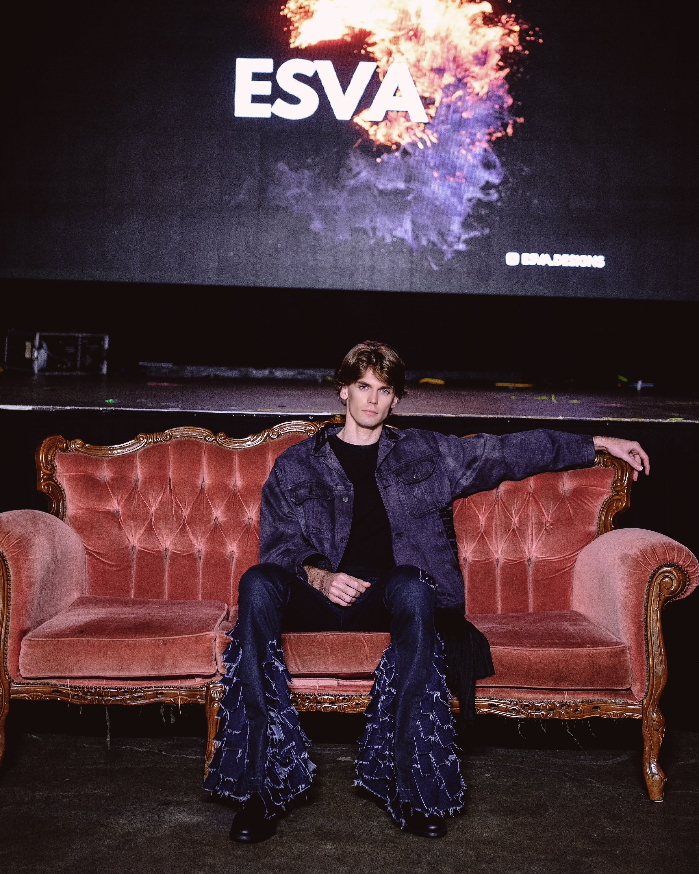 Keiran Custom Patched Dyed Denim Jacket