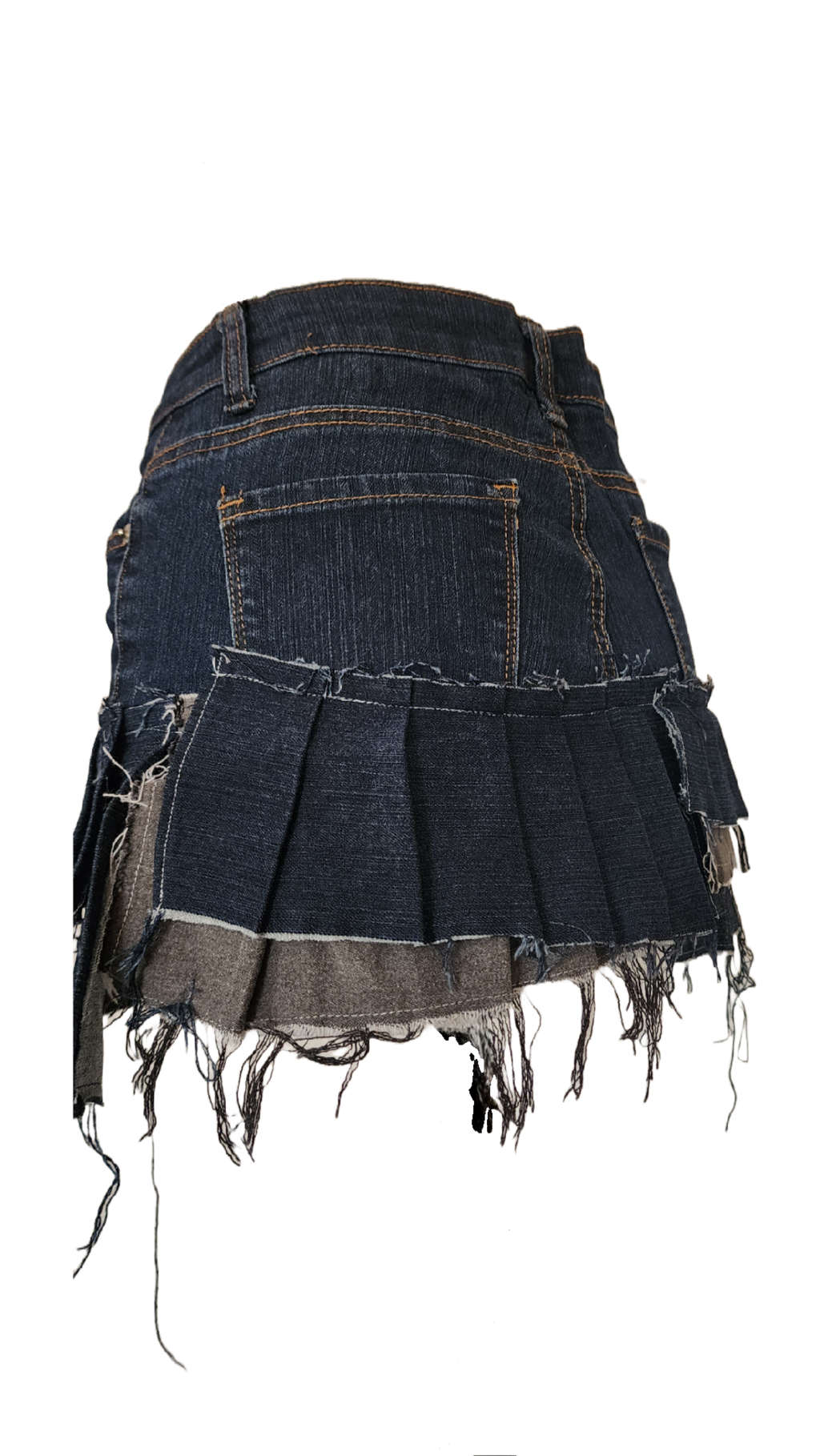 ESVA Ruffle Hem Denim Skirt