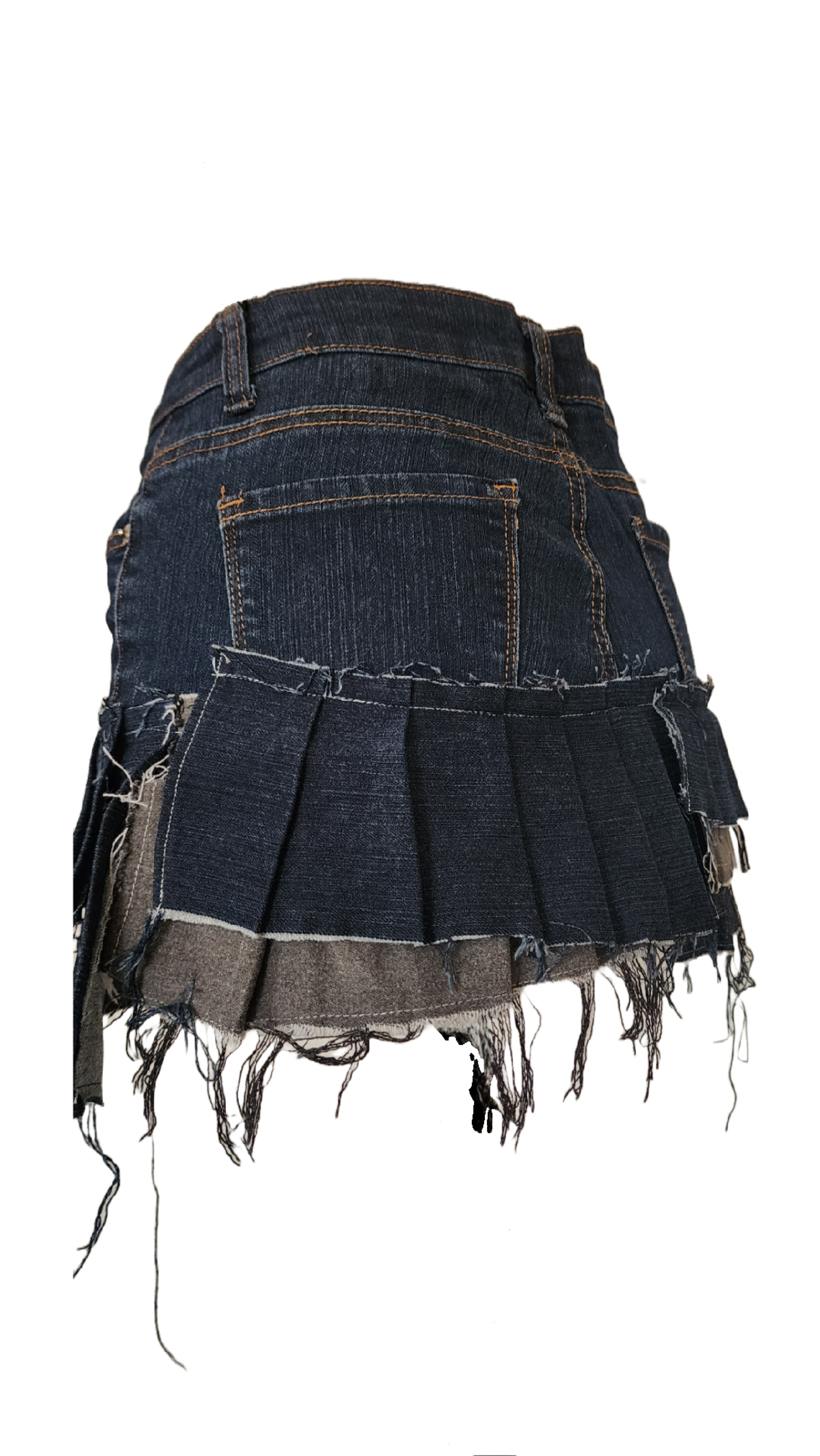 ESVA Ruffle Hem Denim Skirt